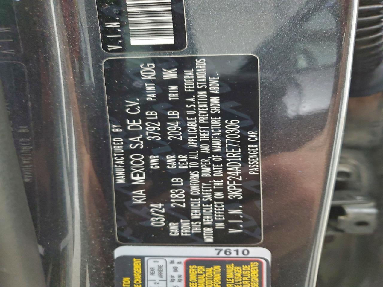 2024 KIA FORTE LX photo 49