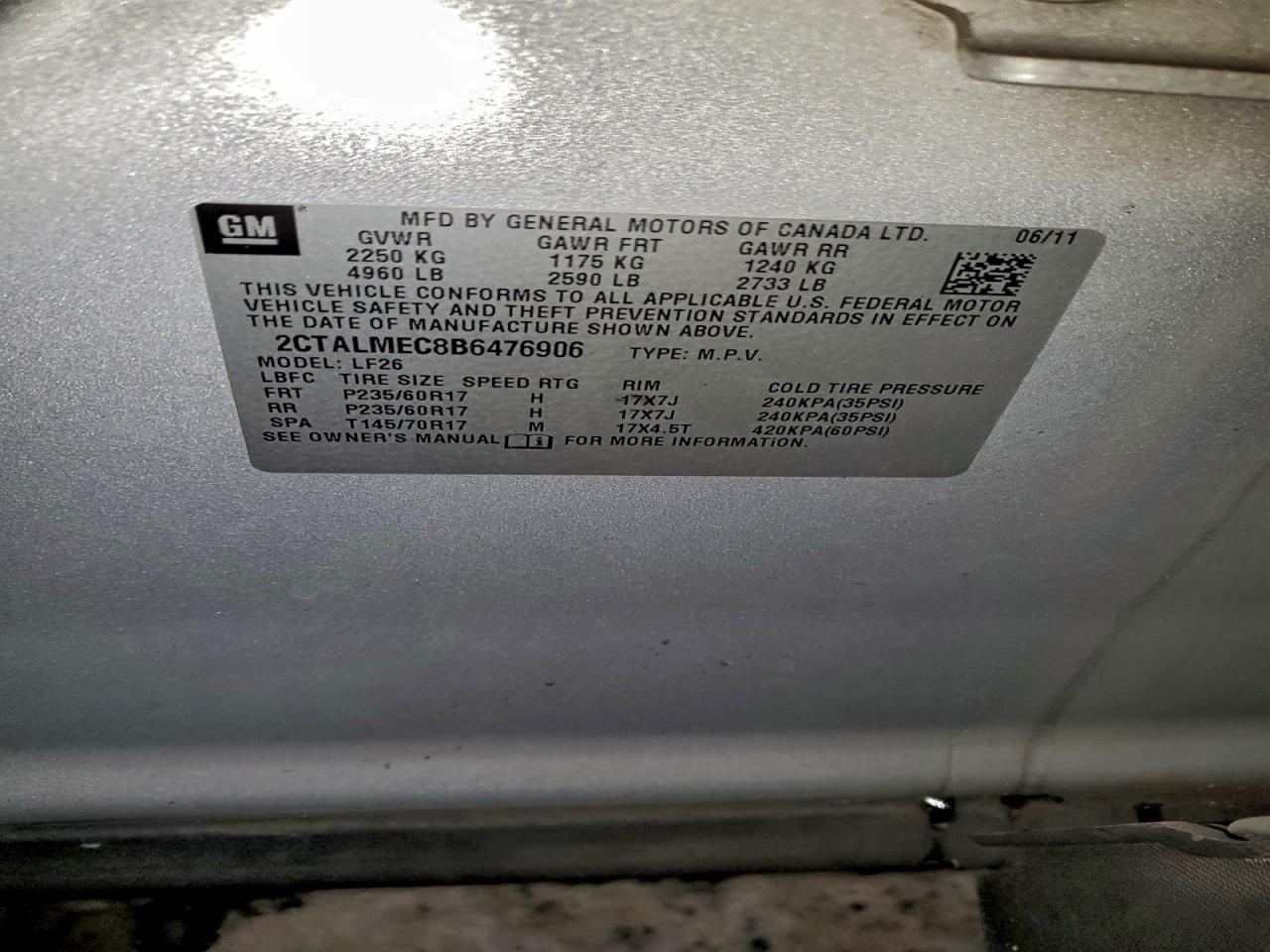 2011 GMC TERRAIN SLE photo 13