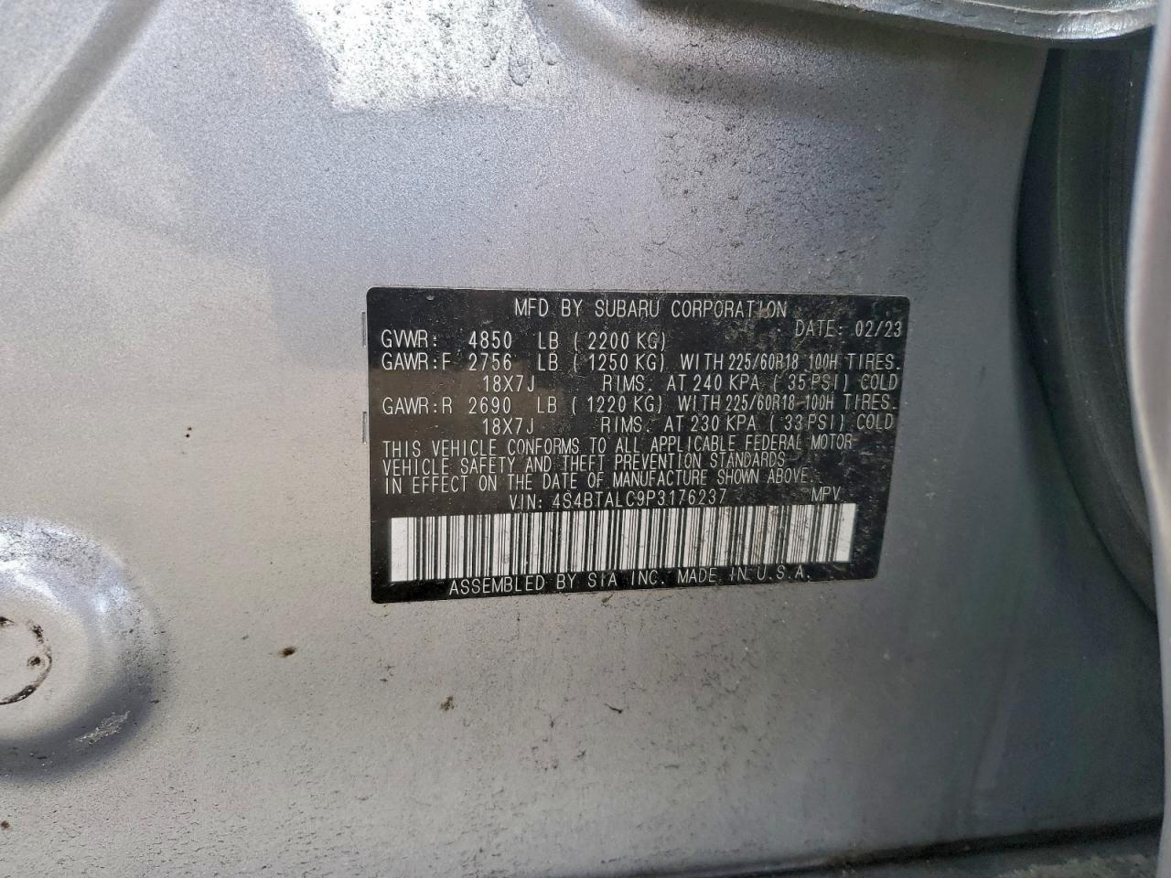 2023 SUBARU OUTBACK ONYX EDITION photo 12