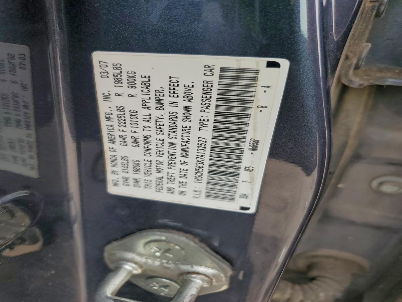 2007 HONDA ACCORD SE photo 12