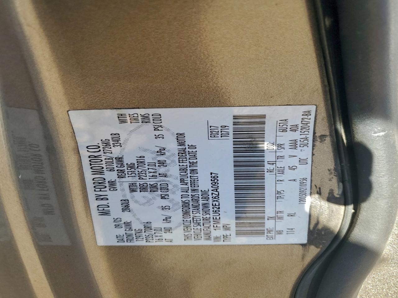 2006 FORD EXPLORER XLS photo 13
