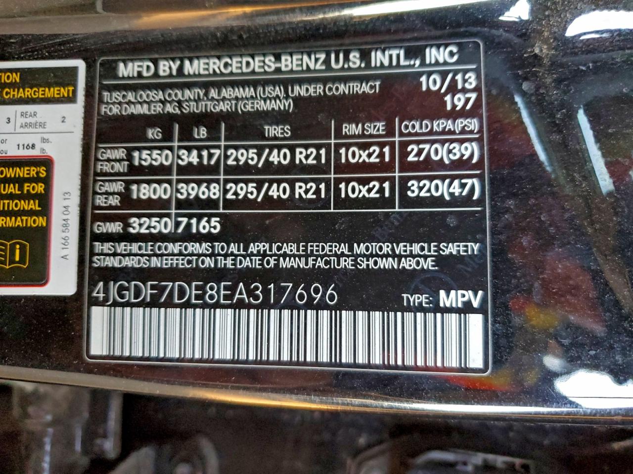 2014 MERCEDES-BENZ GL 550 4MATIC photo 13
