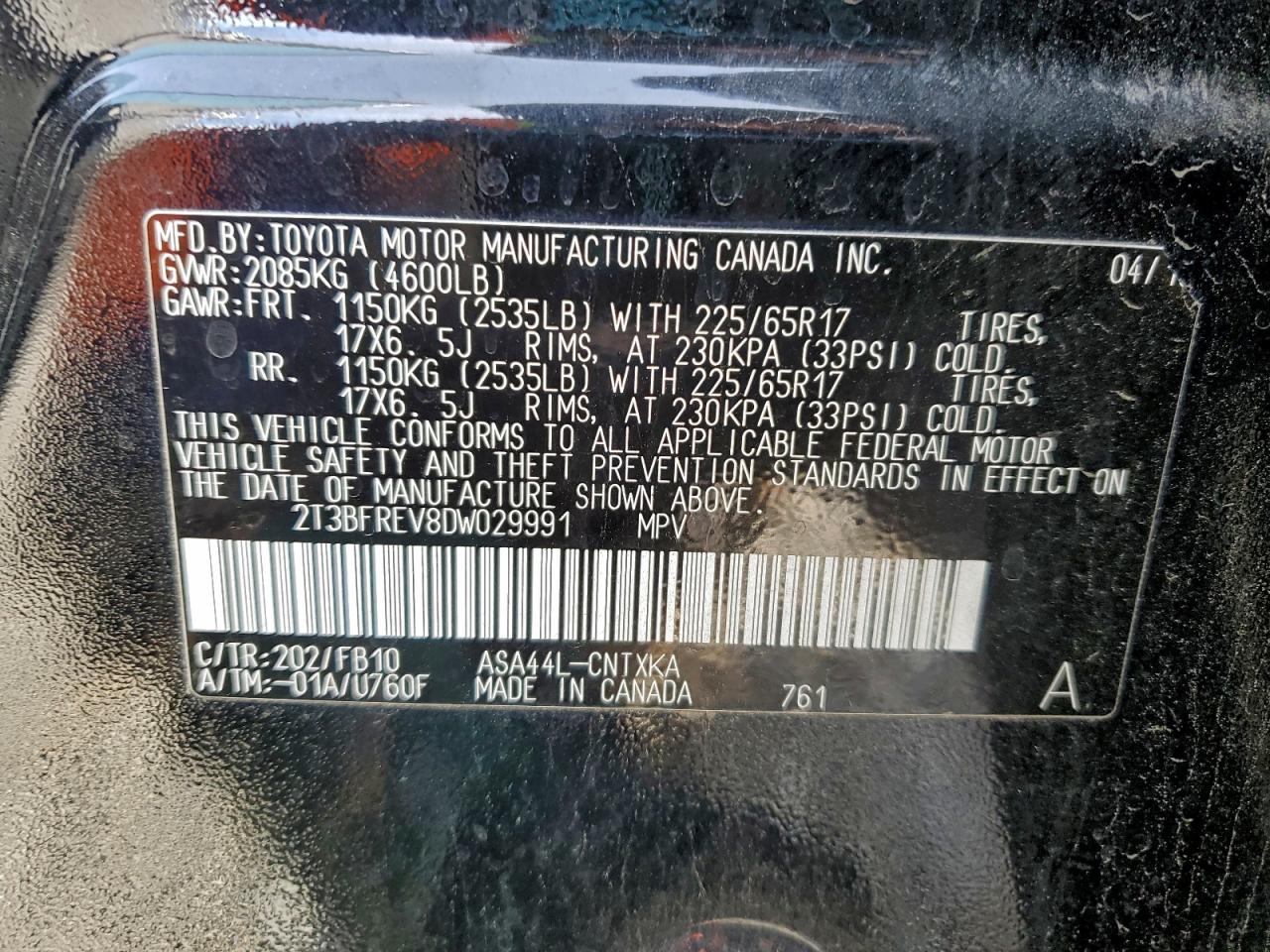 2013 TOYOTA RAV4 LE photo 25