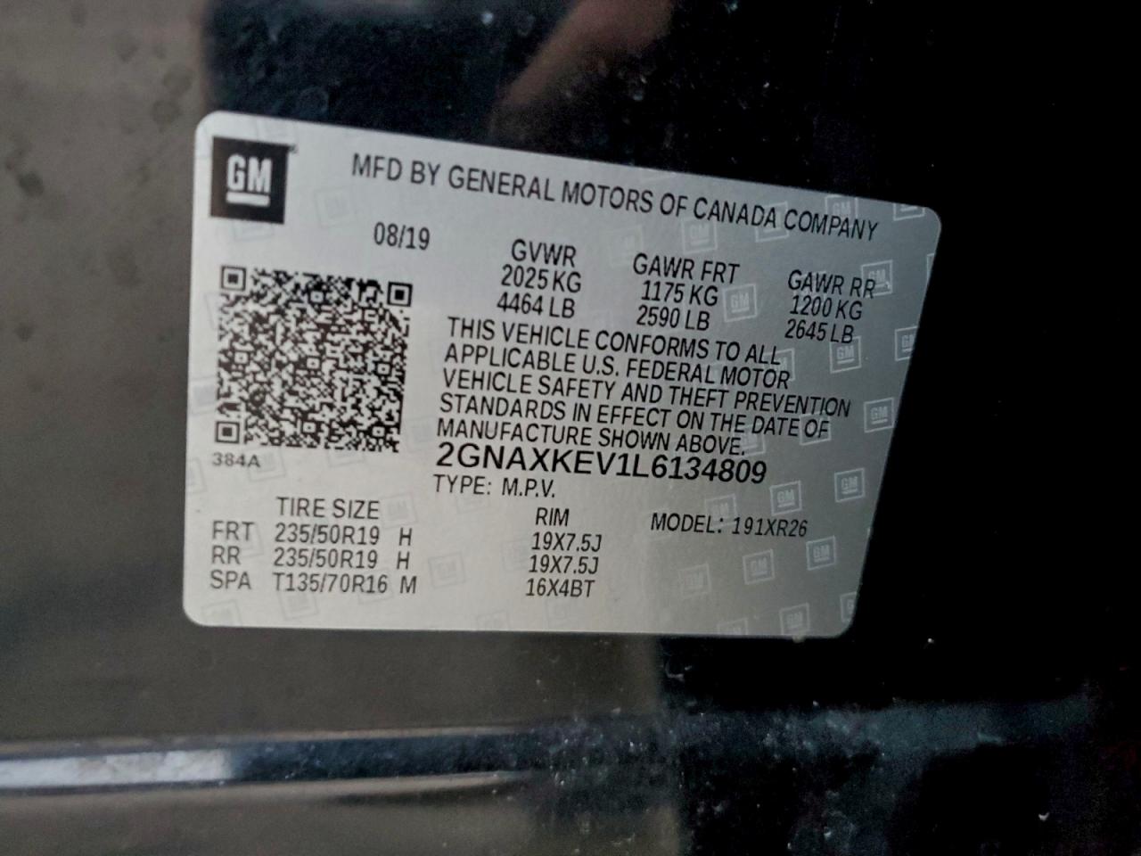 2020 CHEVROLET EQUINOX LT photo 13