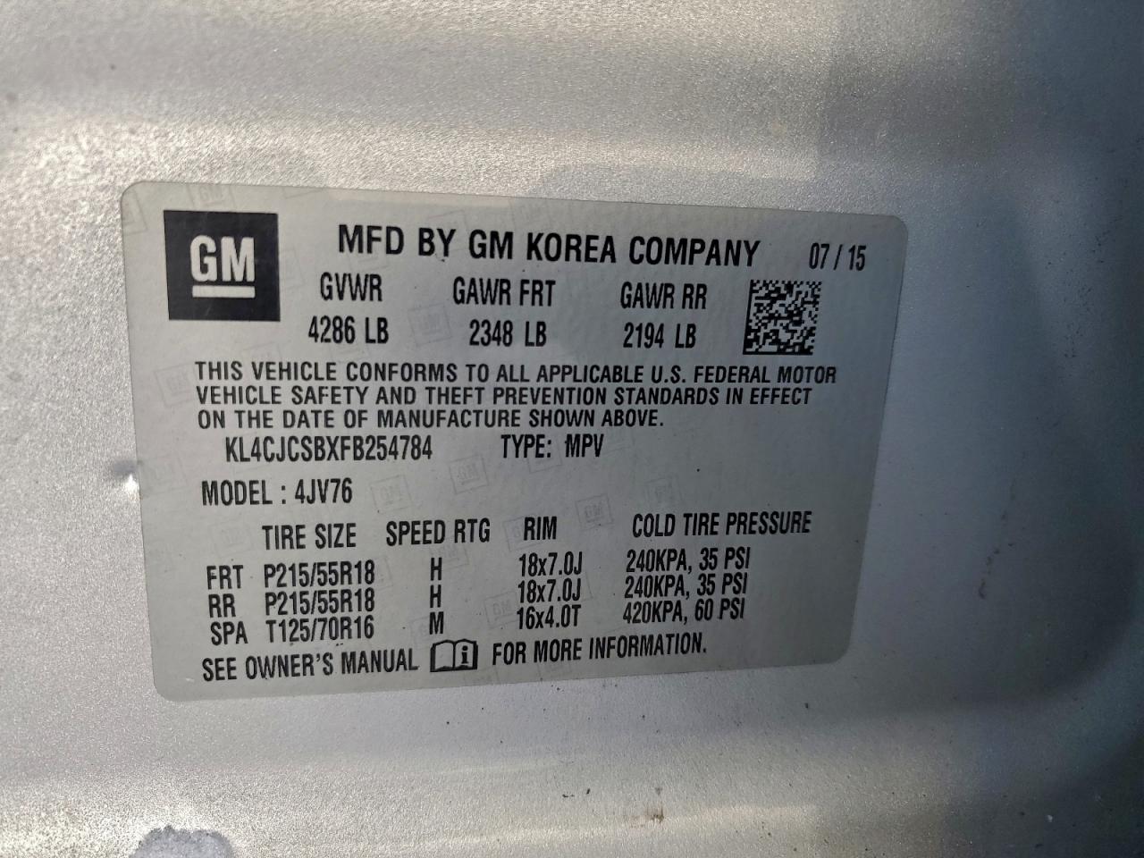 2015 BUICK ENCORE photo 13