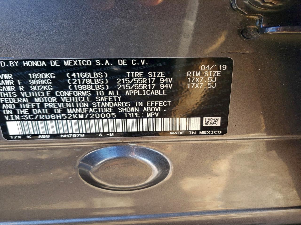 2019 HONDA HR-V EX photo 25