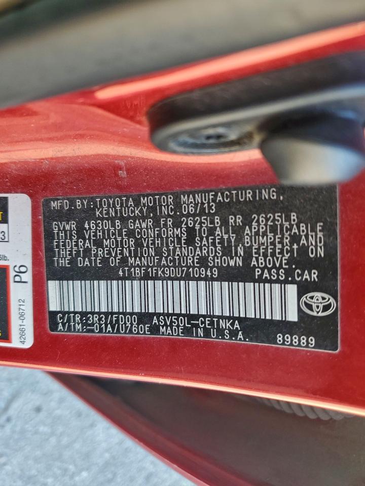 2013 TOYOTA CAMRY L photo 25