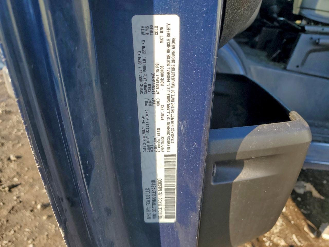 2020 RAM PROMASTER 1500 DELIVERY VAN photo 13