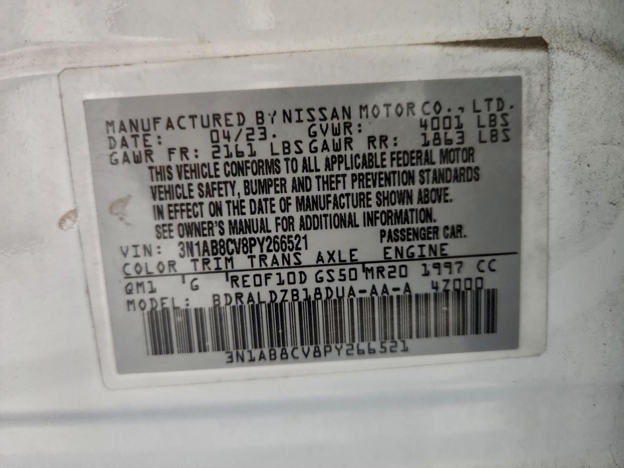 2023 NISSAN SENTRA SV photo 23