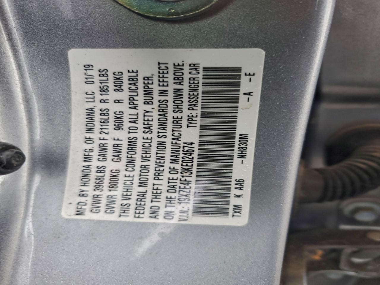 2019 HONDA INSIGHT LX photo 23