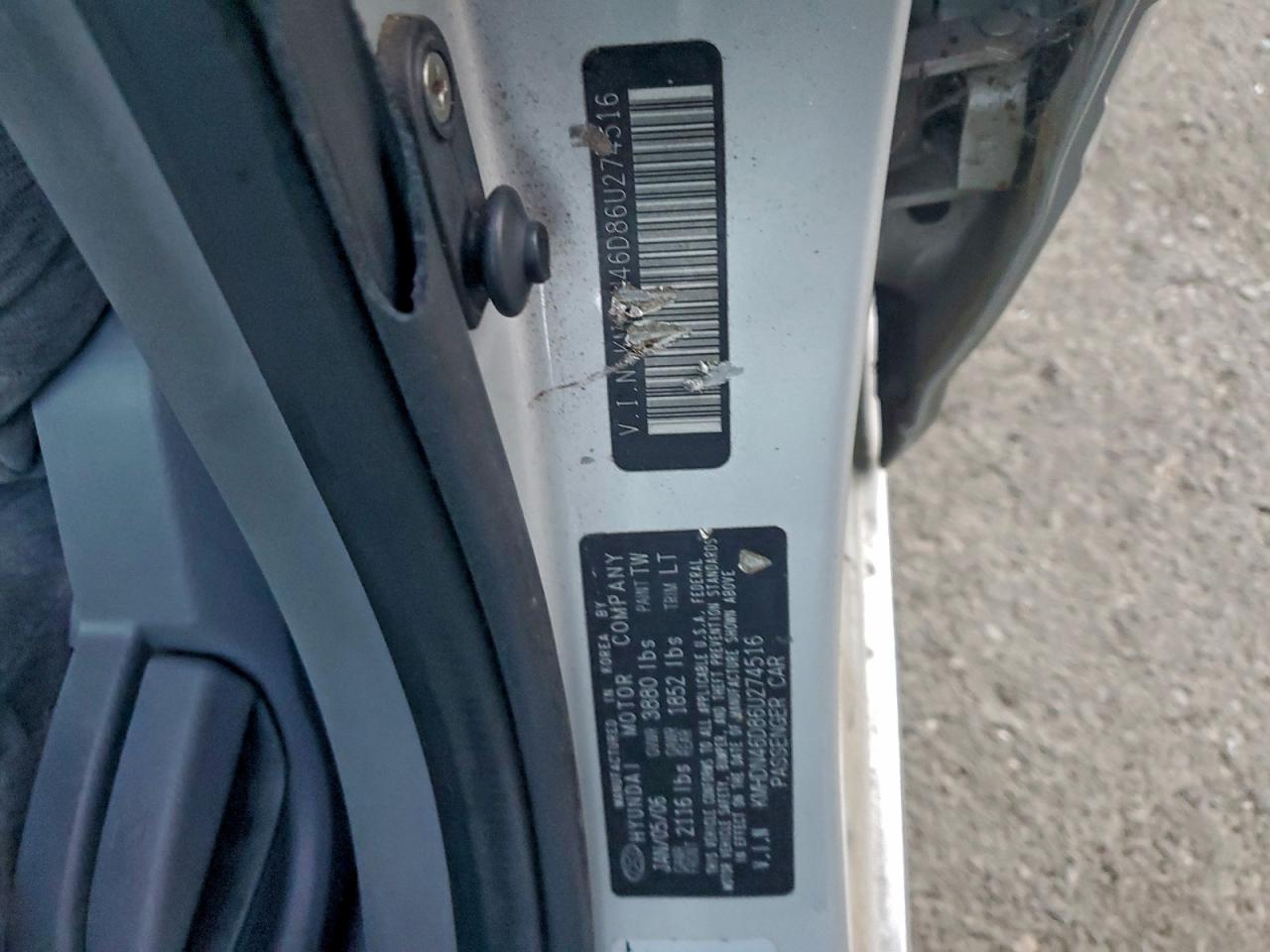 2006 HYUNDAI ELANTRA GLS photo 23