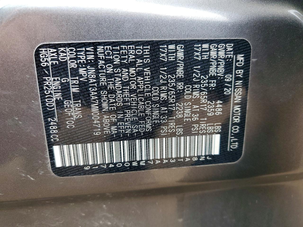 2021 NISSAN ROGUE S photo 25