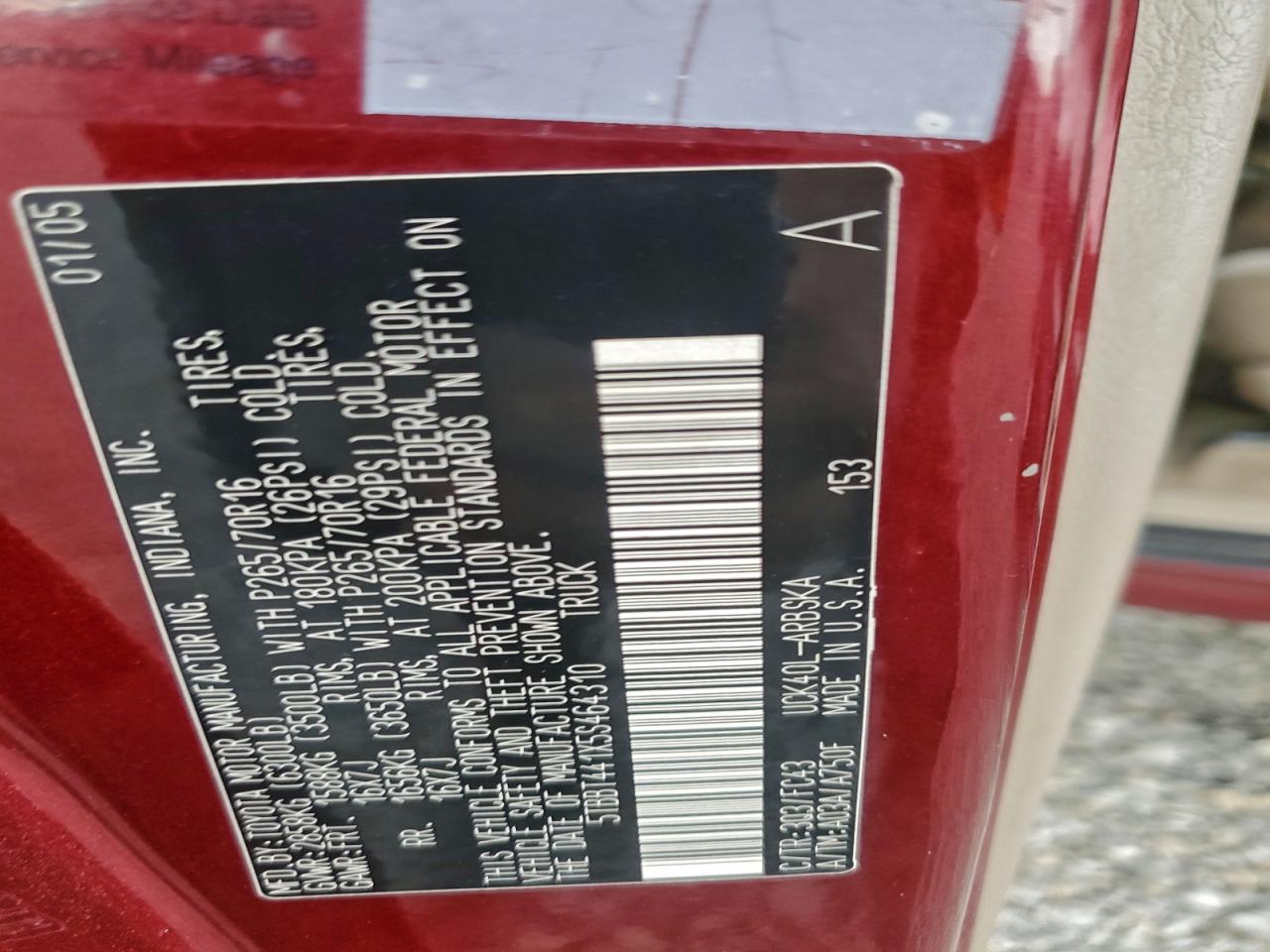 2005 TOYOTA TUNDRA ACCESS CAB SR5 photo 12