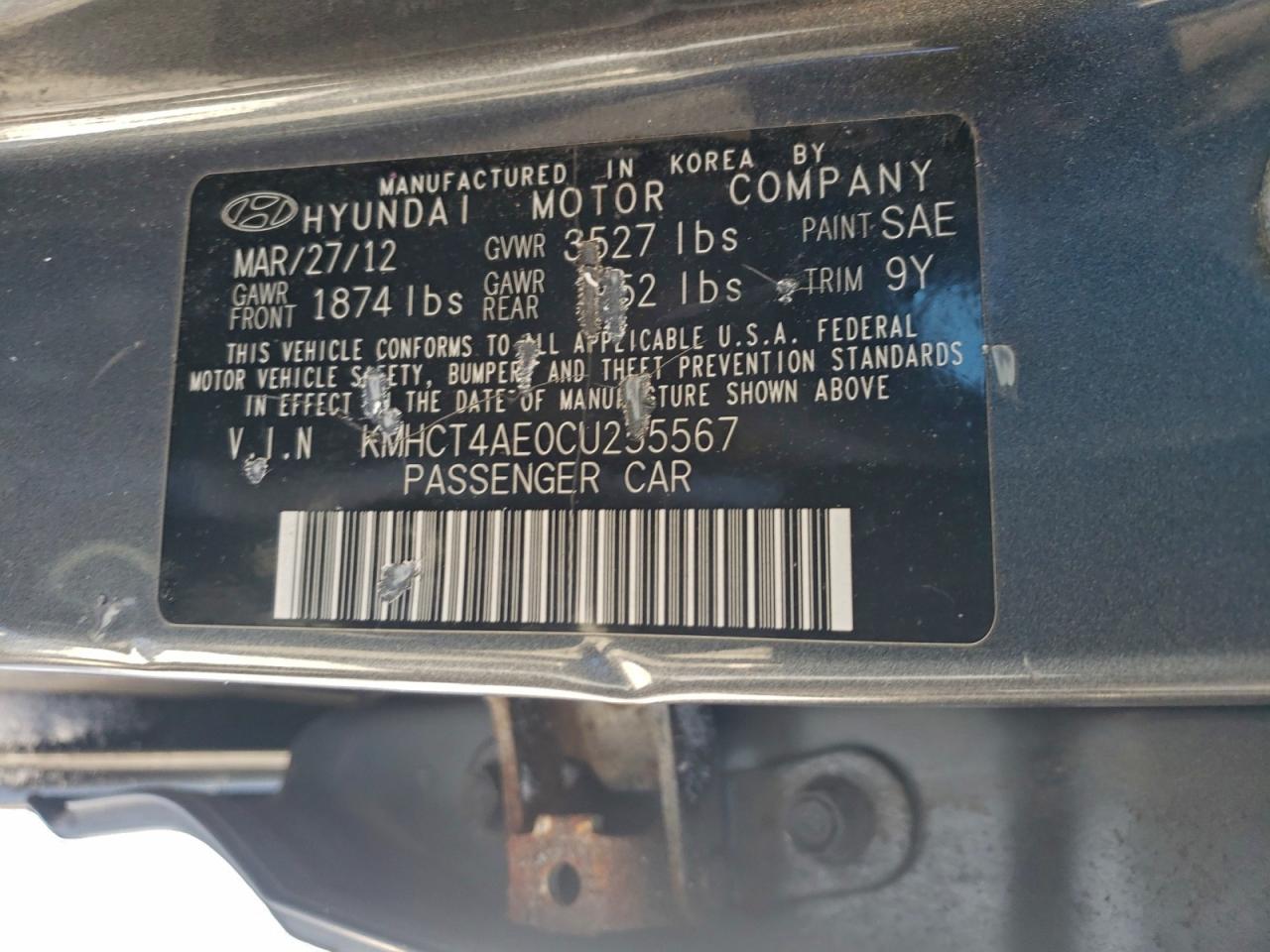 2012 HYUNDAI ACCENT GLS photo 12