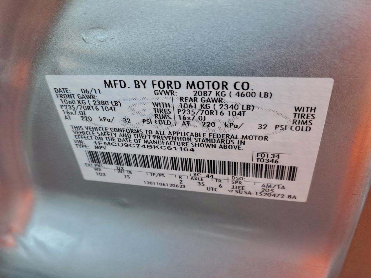 2011 FORD ESCAPE XLS photo 13