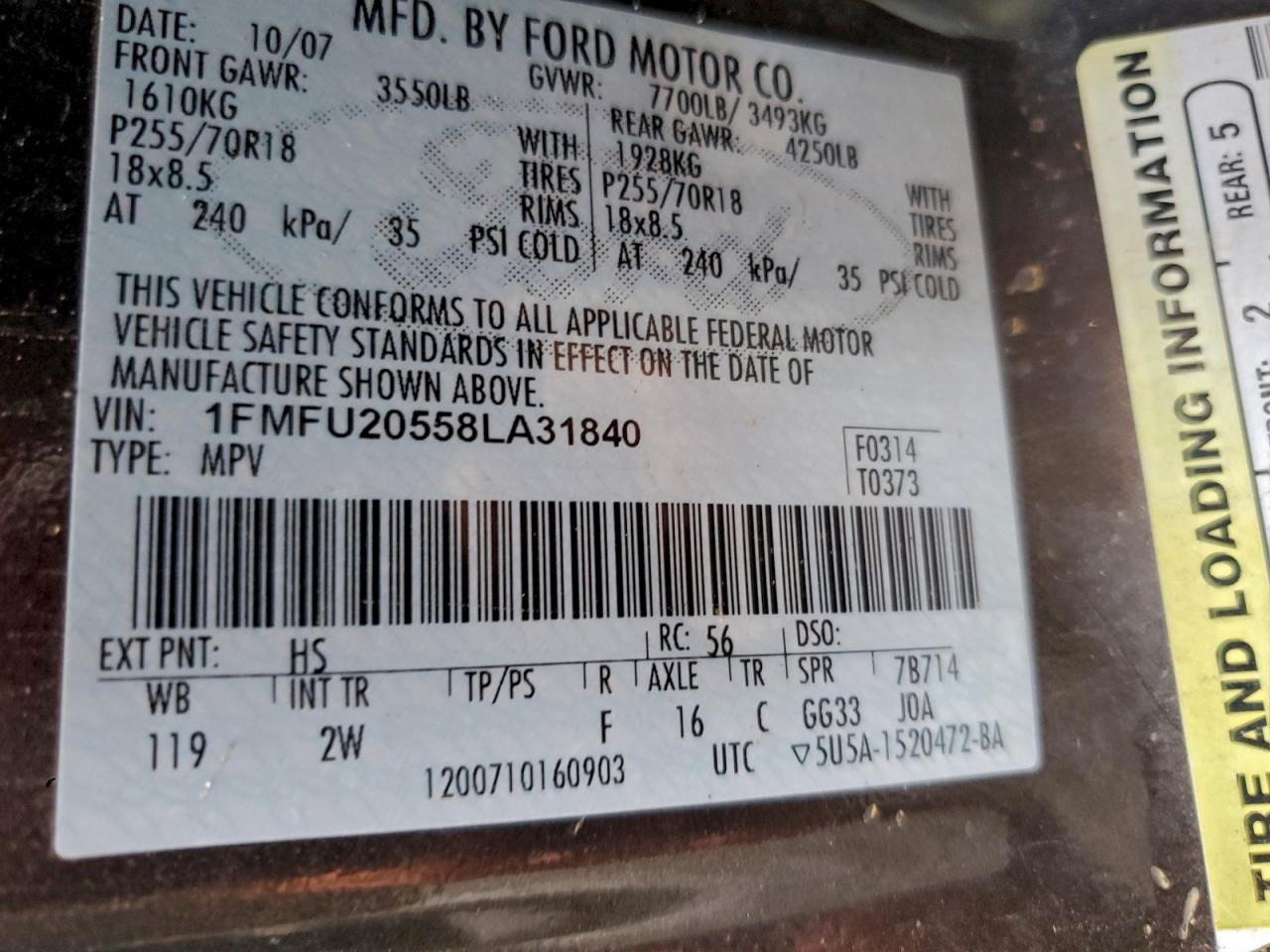 2008 FORD EXPEDITION LIMITED photo 13