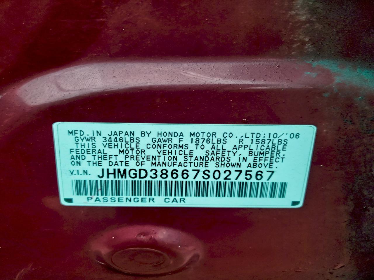 2007 HONDA FIT S photo 23