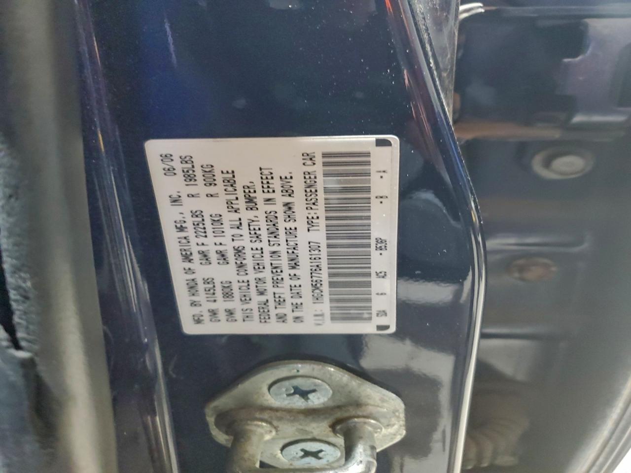 2006 HONDA ACCORD EX photo 23