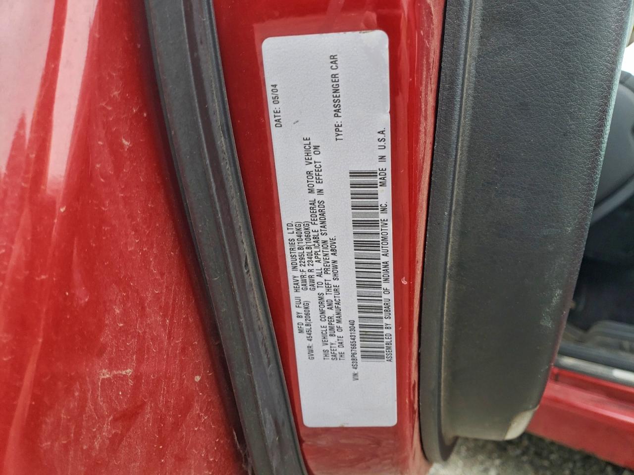 2005 SUBARU LEGACY GT LIMITED photo 23