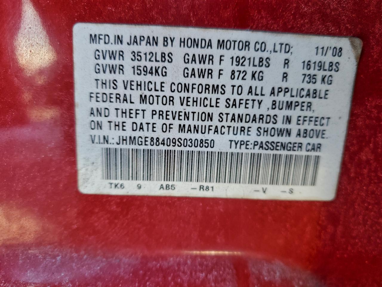 2009 HONDA FIT SPORT photo 25