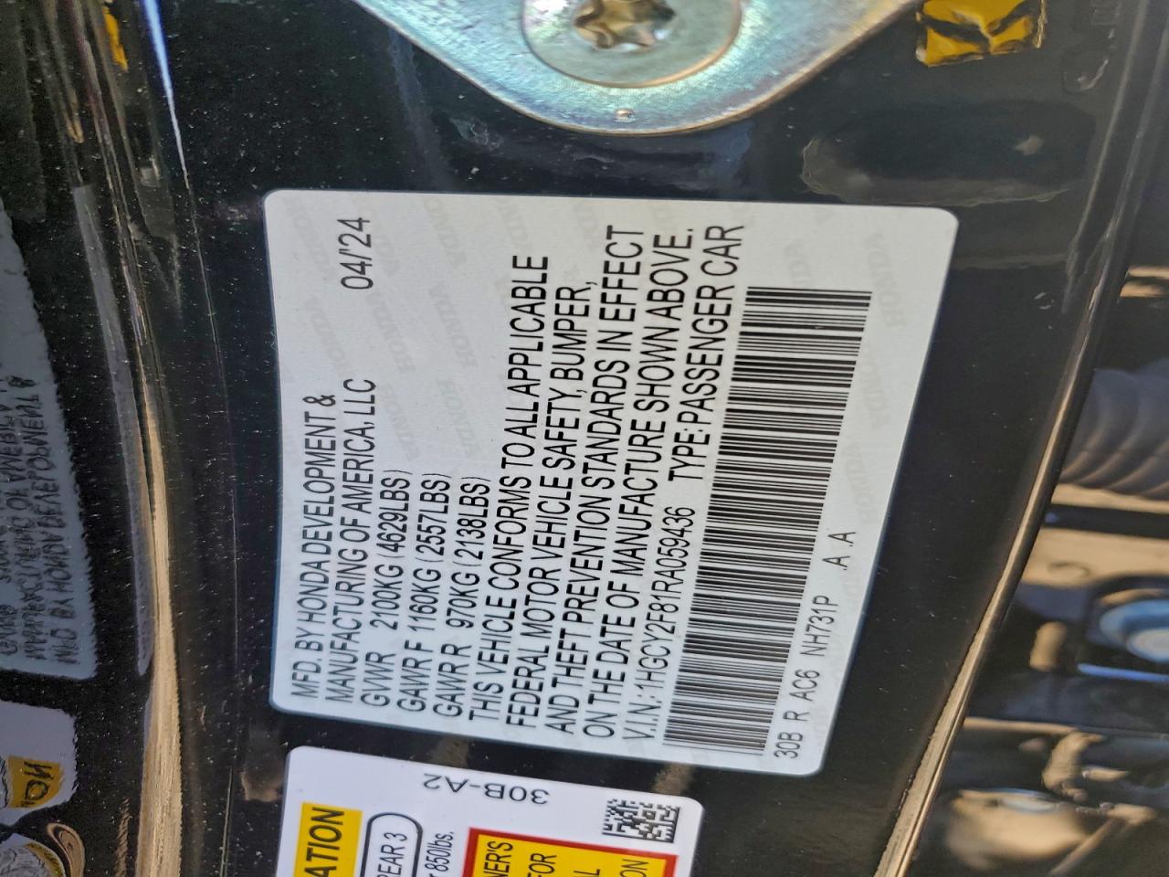 2024 HONDA ACCORD TOURING HYBRID photo 13