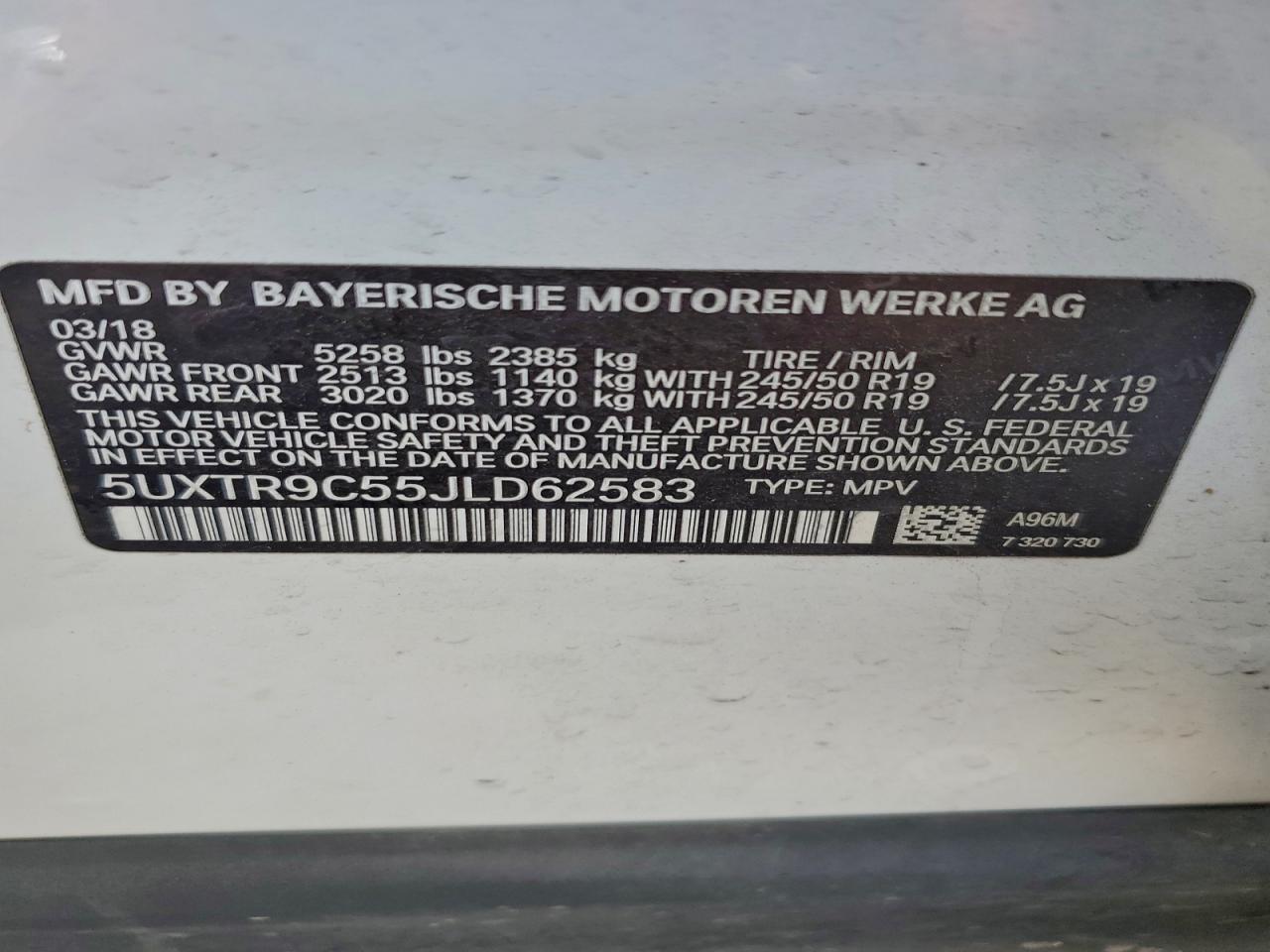 2018 BMW X3 XDRIVE30I photo 25