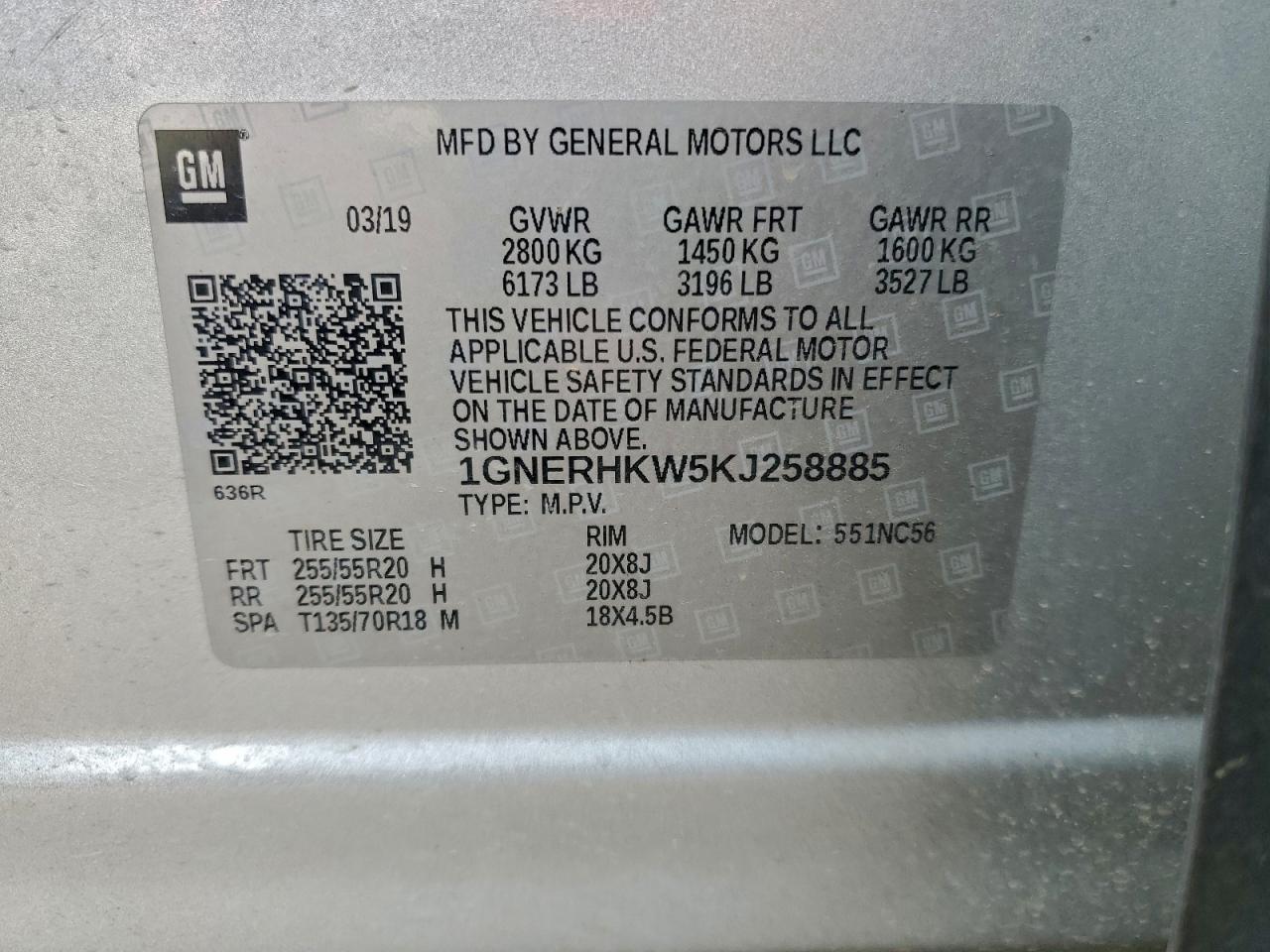 2019 CHEVROLET TRAVERSE LT photo 13