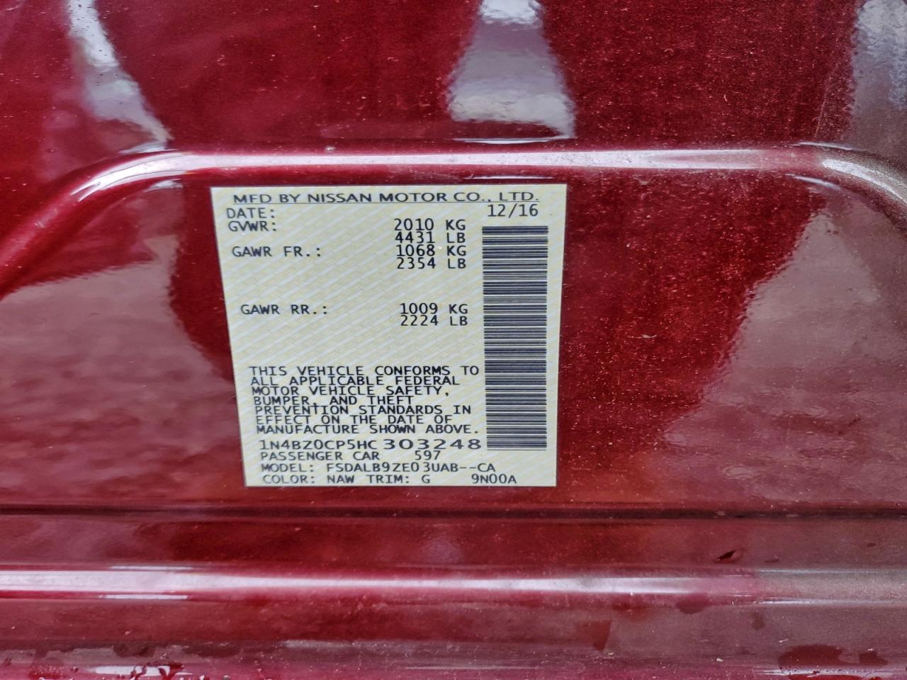2017 NISSAN LEAF S photo 23