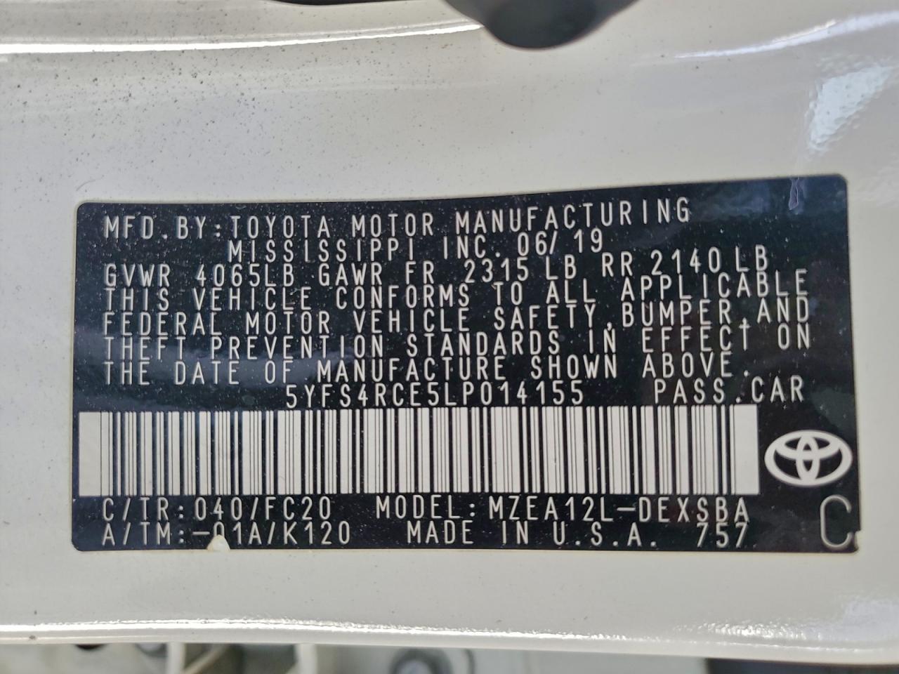 2020 TOYOTA COROLLA SE photo 37