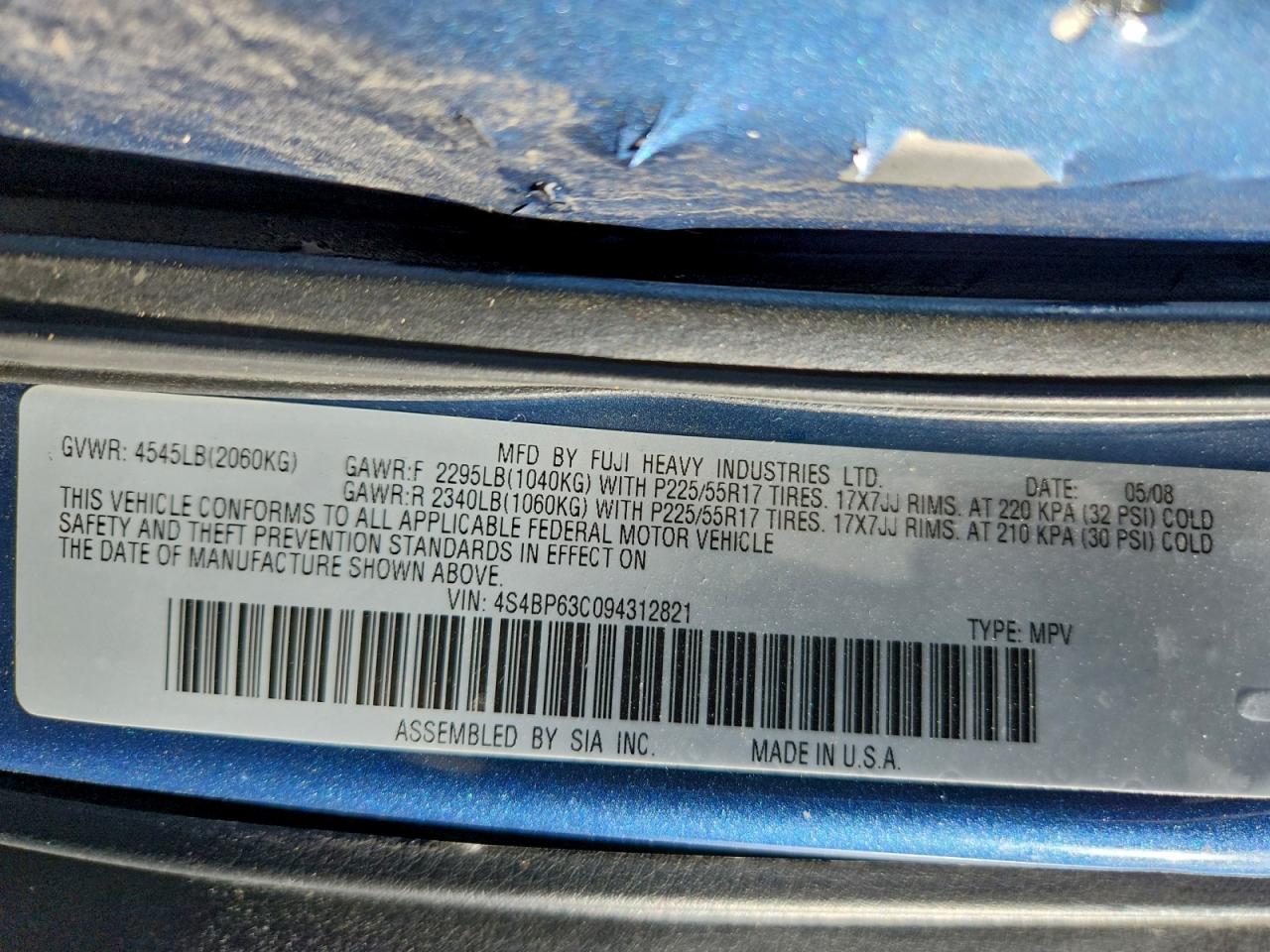2009 SUBARU OUTBACK 2.5XT LIMITED photo 25