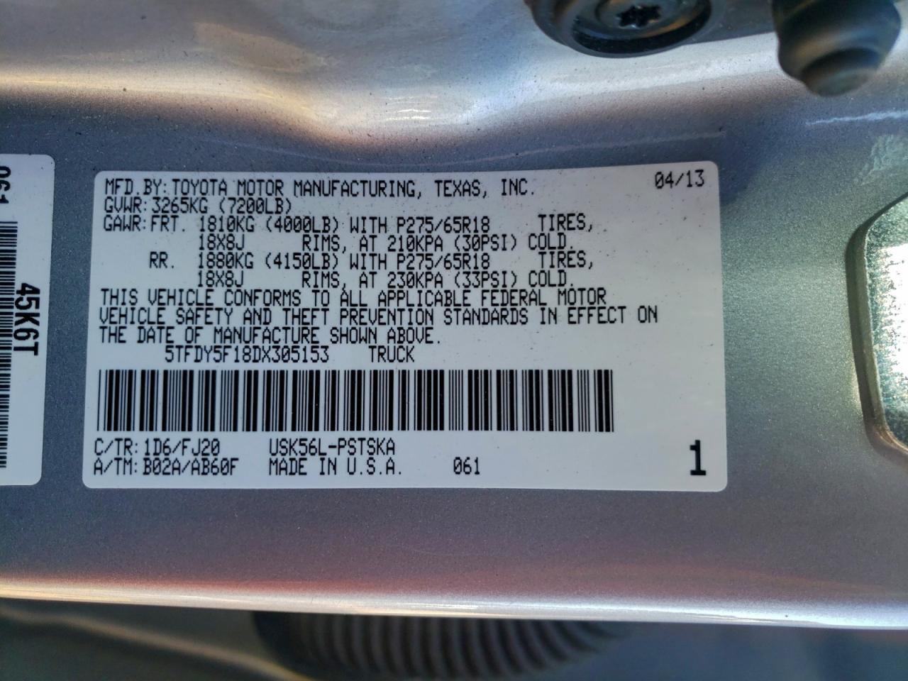 2013 TOYOTA TUNDRA CREWMAX SR5 photo 12