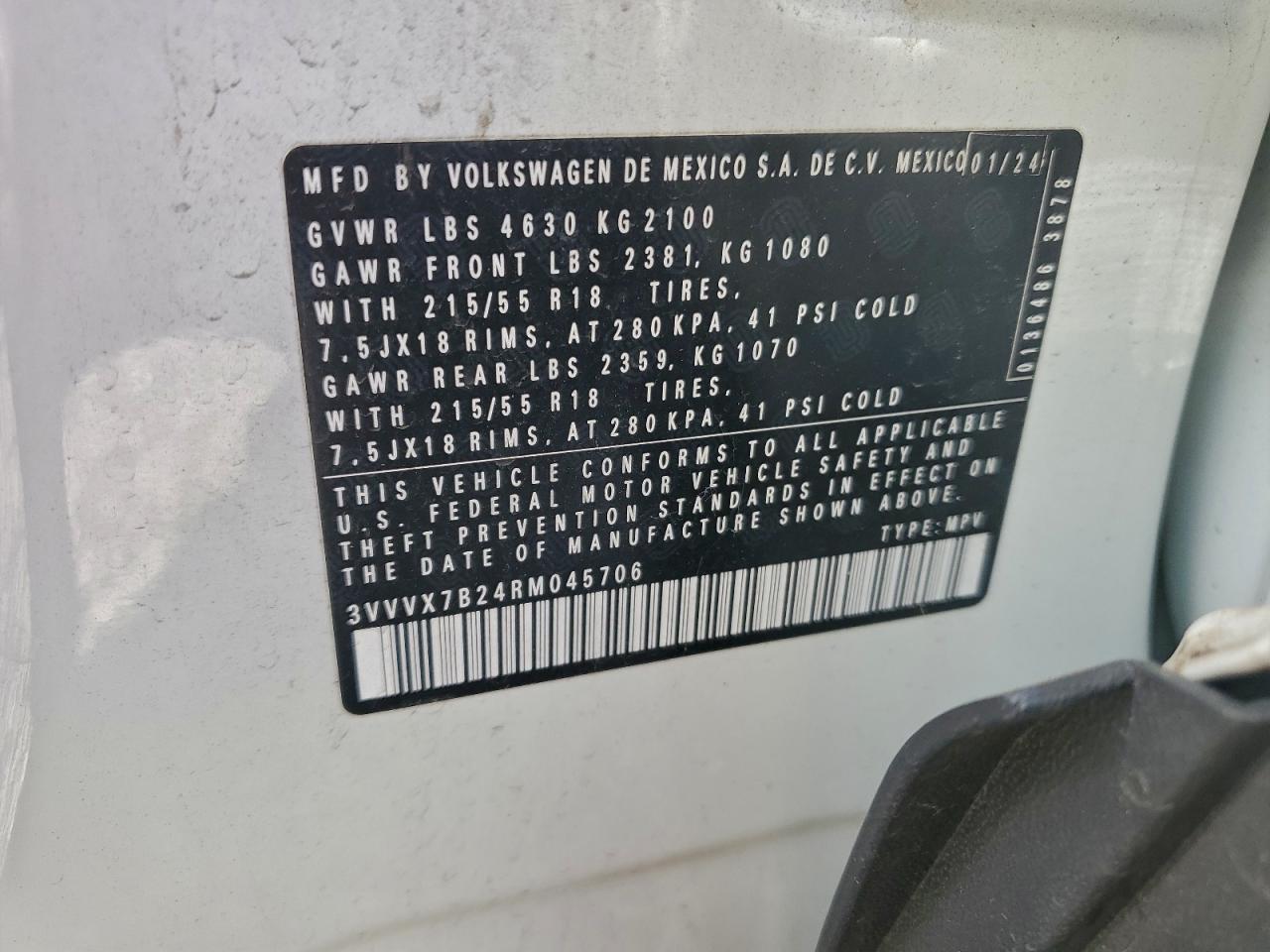 2024 VOLKSWAGEN TAOS SE photo 12