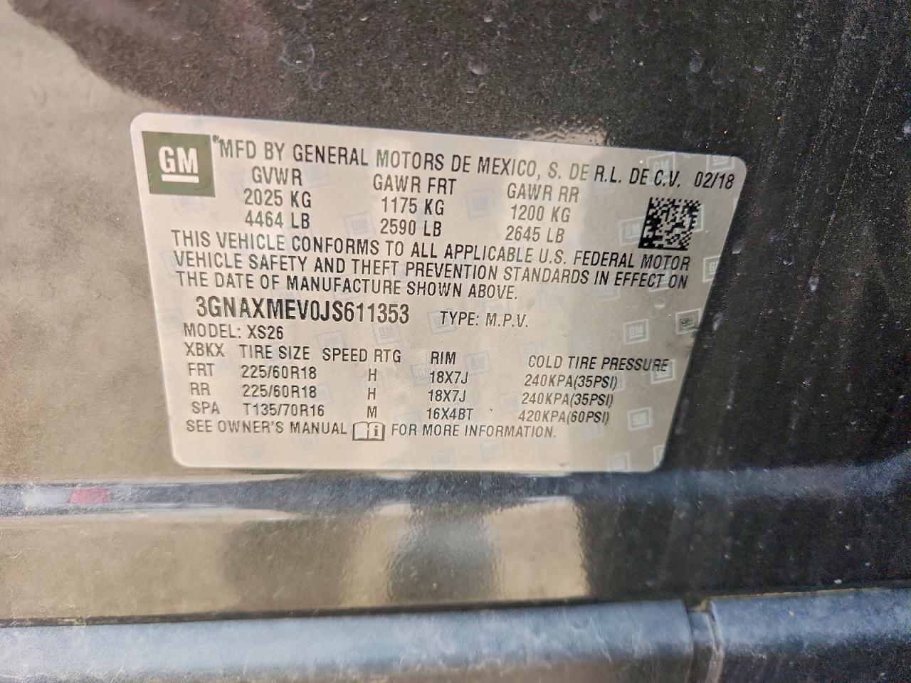 2018 CHEVROLET EQUINOX PREMIER photo 25