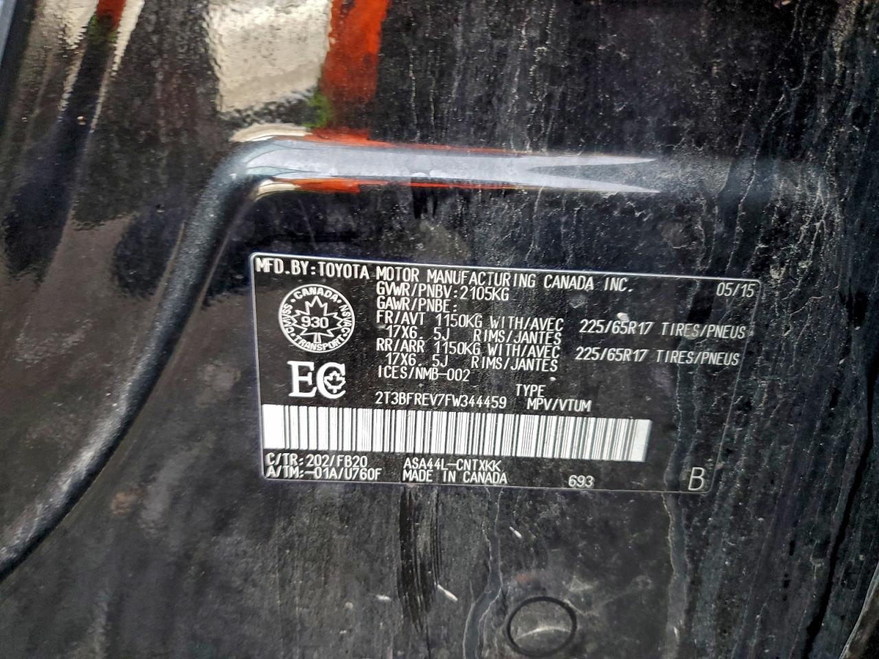 2015 TOYOTA RAV4 LE photo 13