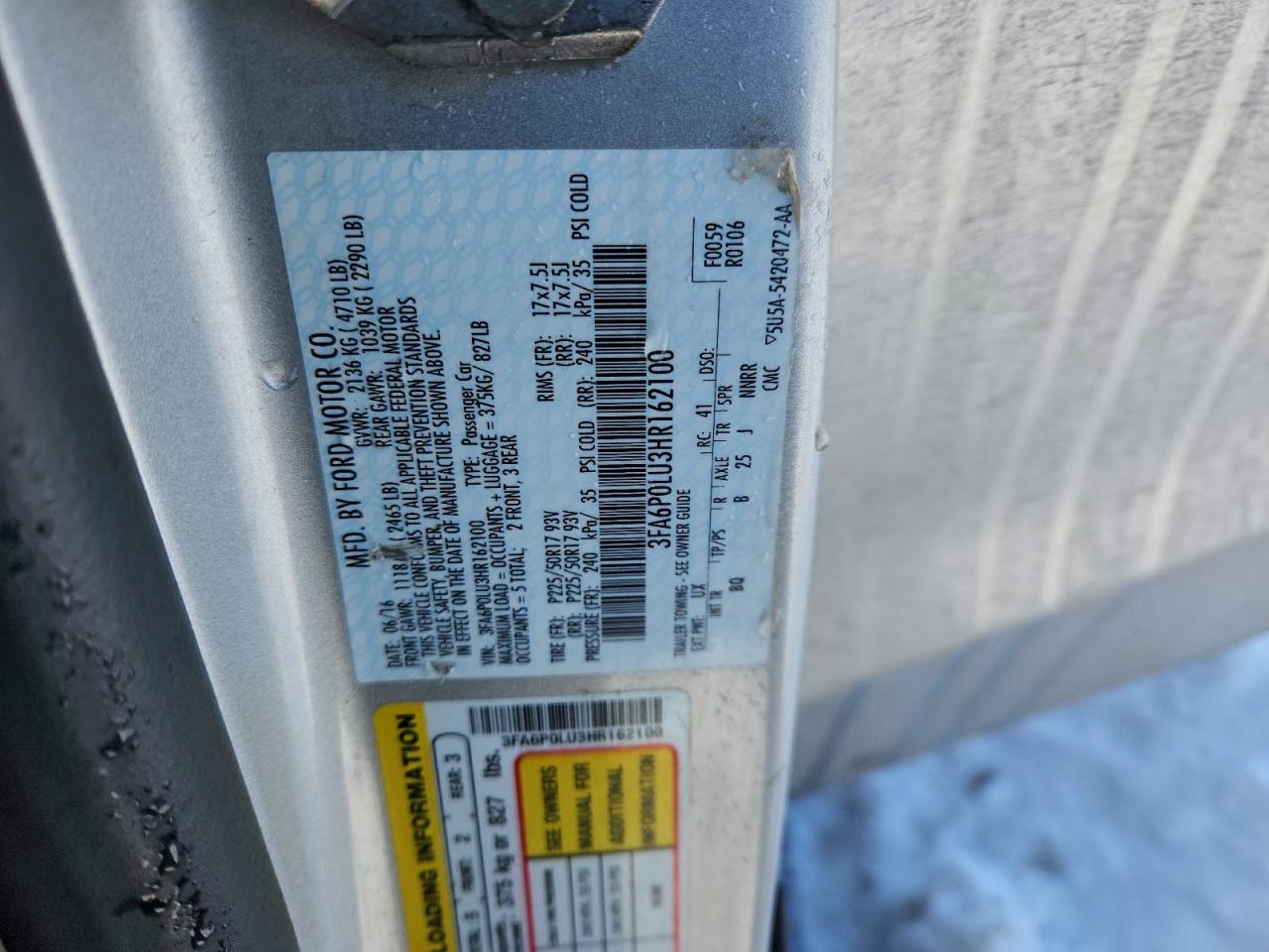 2017 FORD FUSION SE HYBRID photo 23
