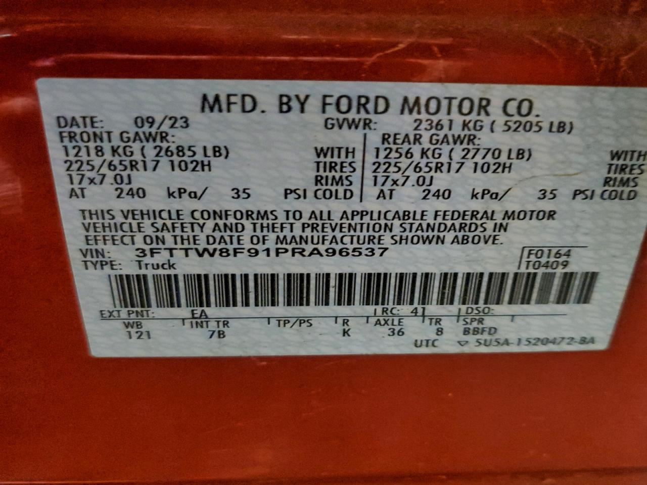 2023 FORD MAVERICK XL photo 12
