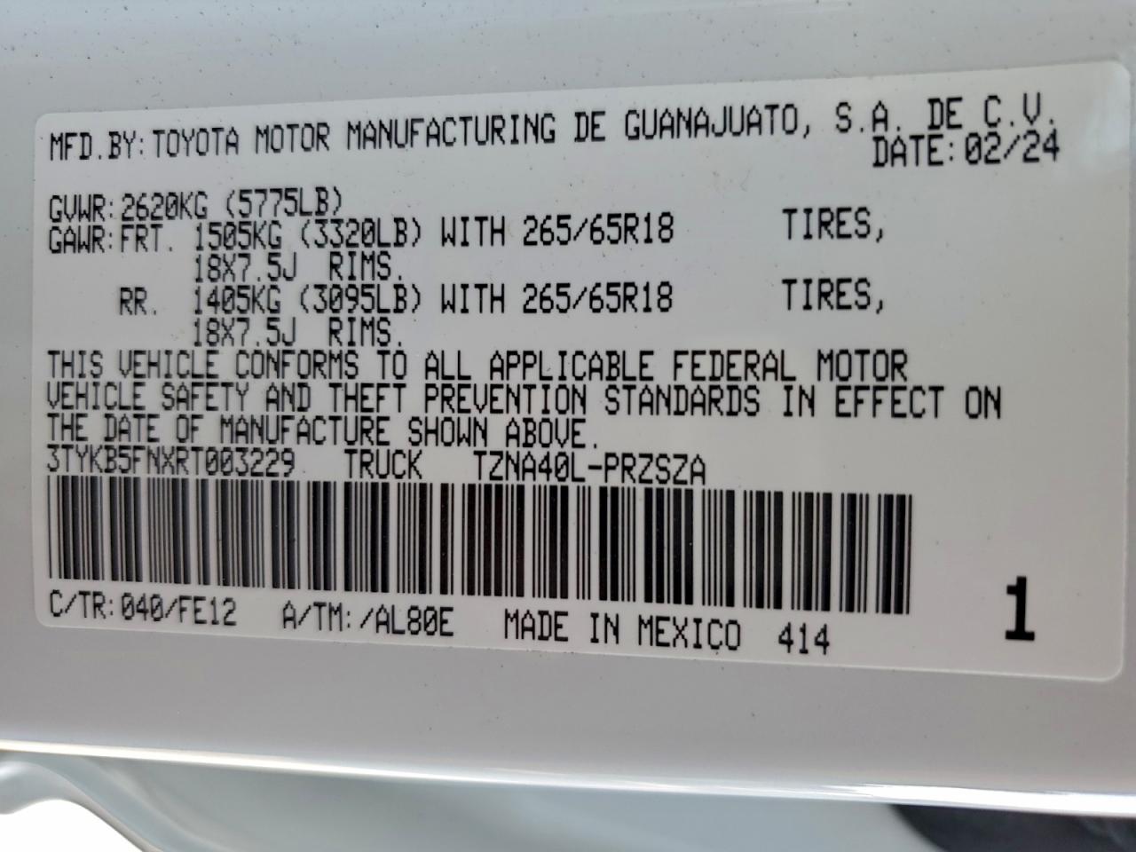 2024 TOYOTA TACOMA DOUBLE CAB photo 12