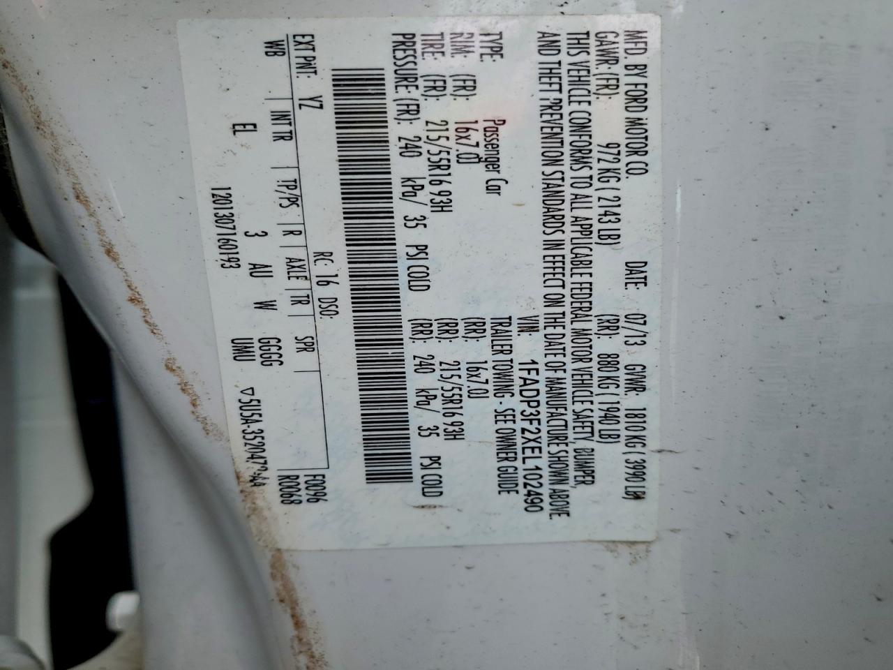 2014 FORD FOCUS SE photo 12