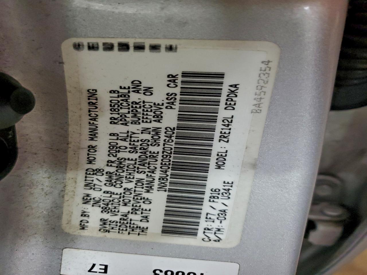 2009 TOYOTA COROLLA LE photo 12