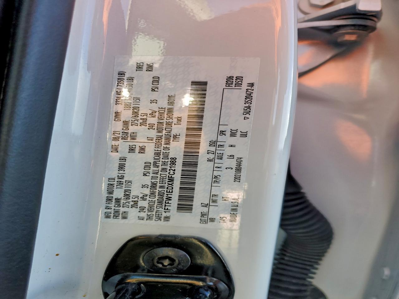 2021 FORD F150 SUPERCREW photo 23
