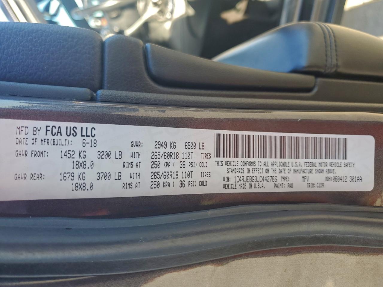 2018 JEEP GRAND CHEROKEE LIMITED photo 13
