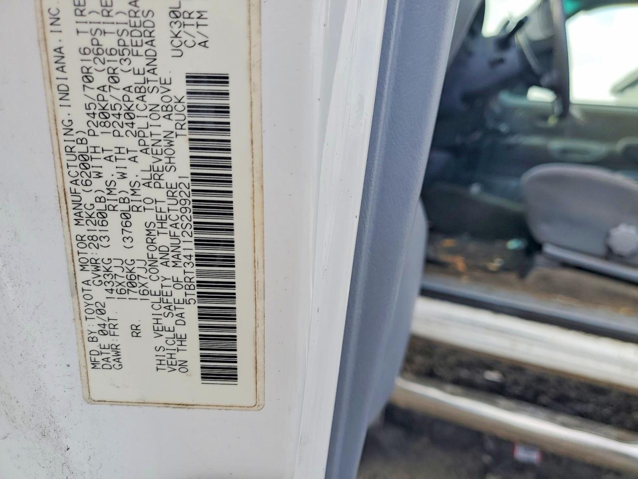 2002 TOYOTA TUNDRA ACCESS CAB photo 23
