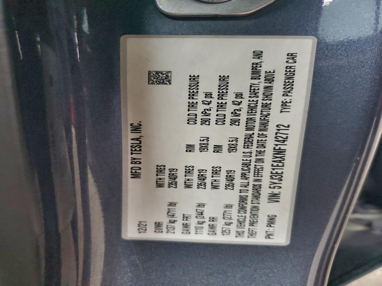 2022 TESLA MODEL 3 photo 25