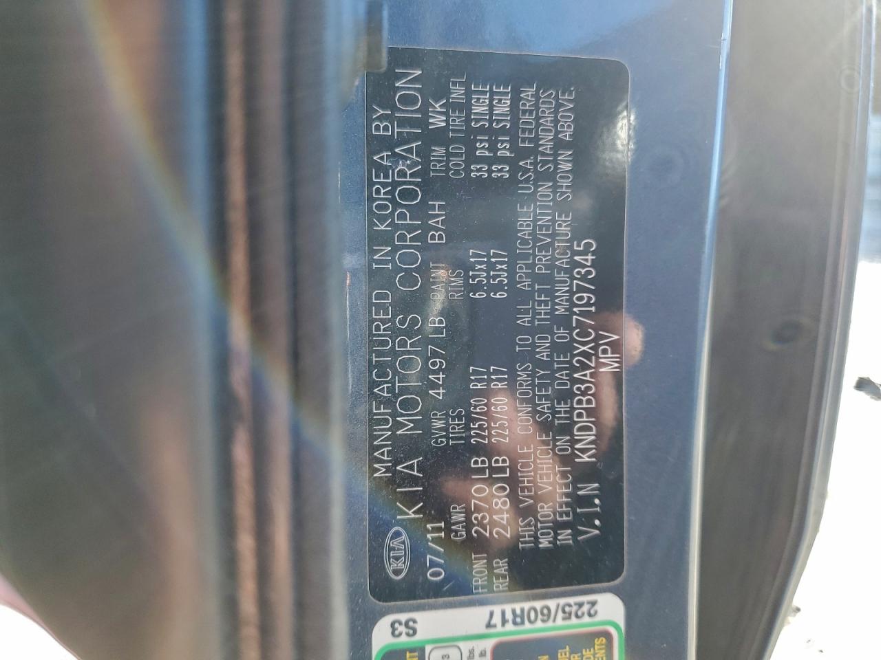 2012 KIA SPORTAGE BASE photo 13