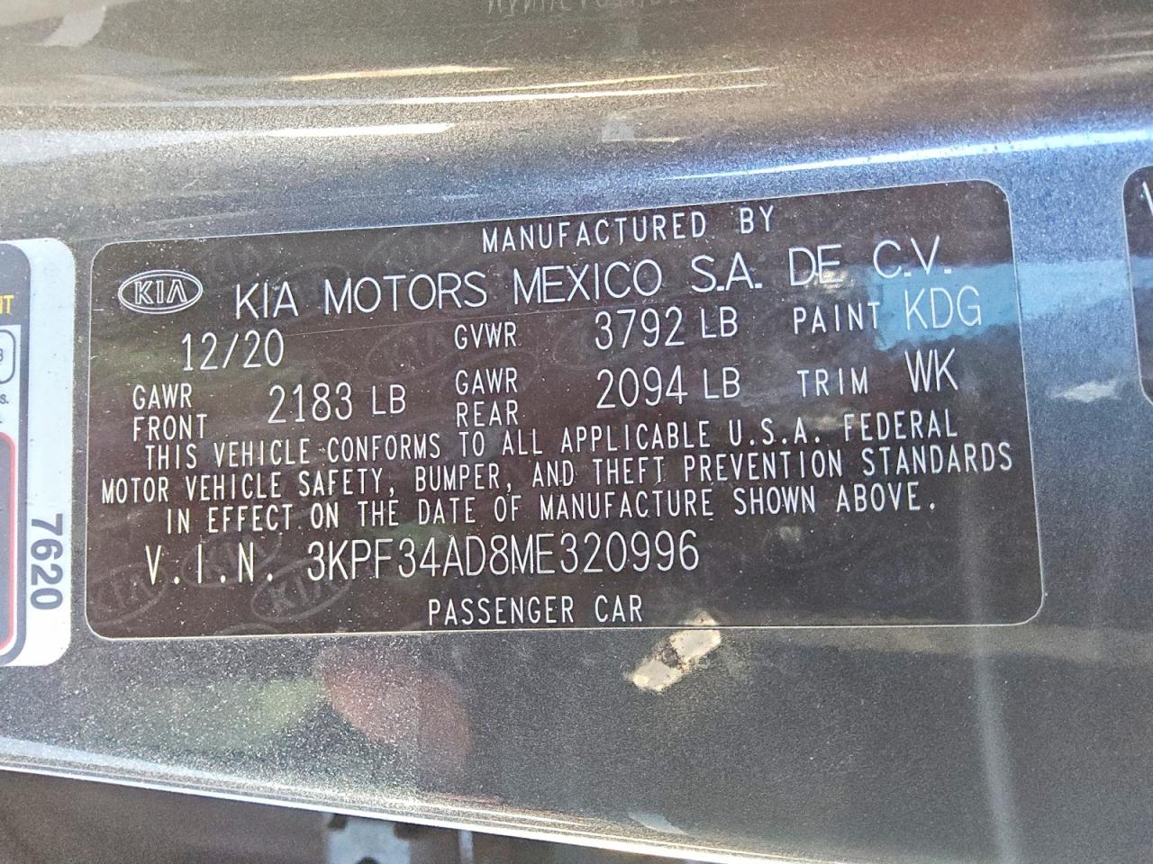 2021 KIA FORTE GT LINE photo 23