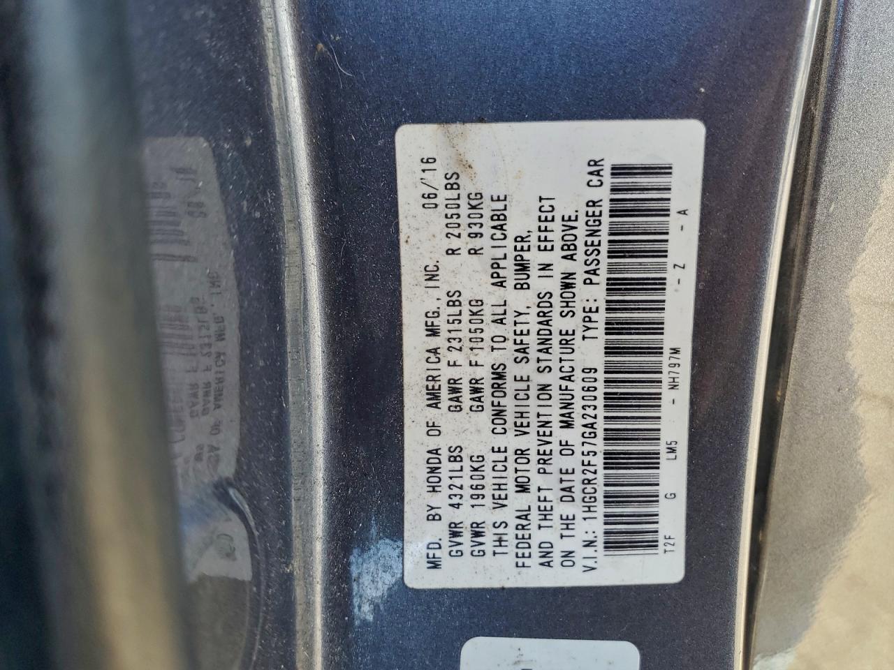 2016 HONDA ACCORD SPORT photo 25