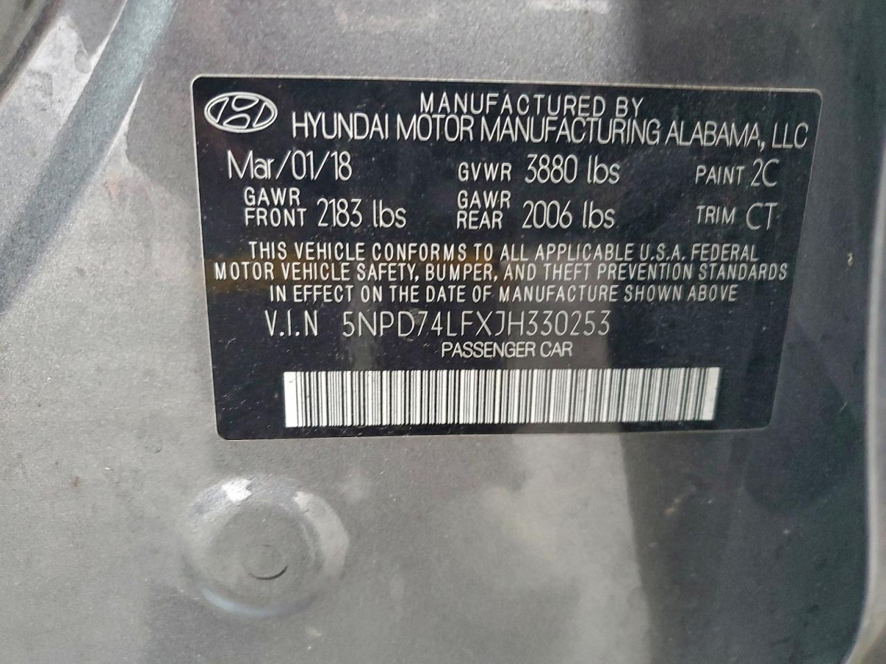 2018 HYUNDAI ELANTRA SE photo 12