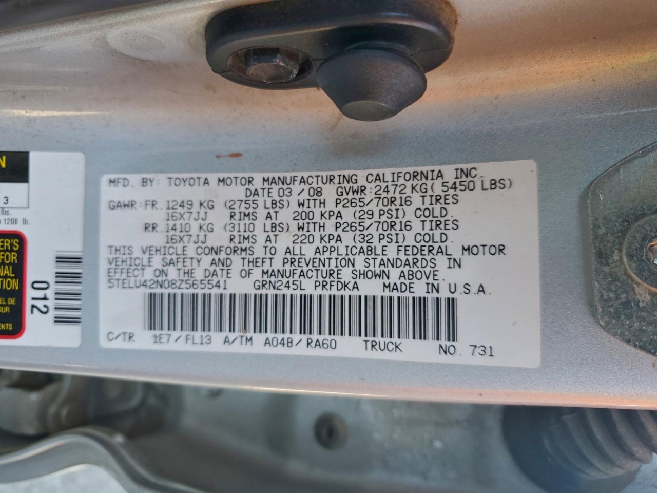 2008 TOYOTA TACOMA DOUBLE CAB photo 34