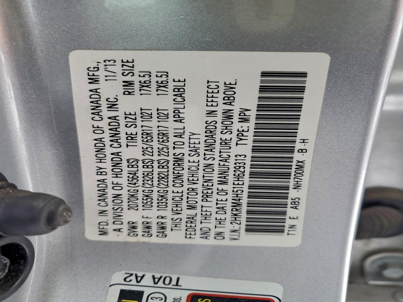 2014 HONDA CR-V EX photo 14