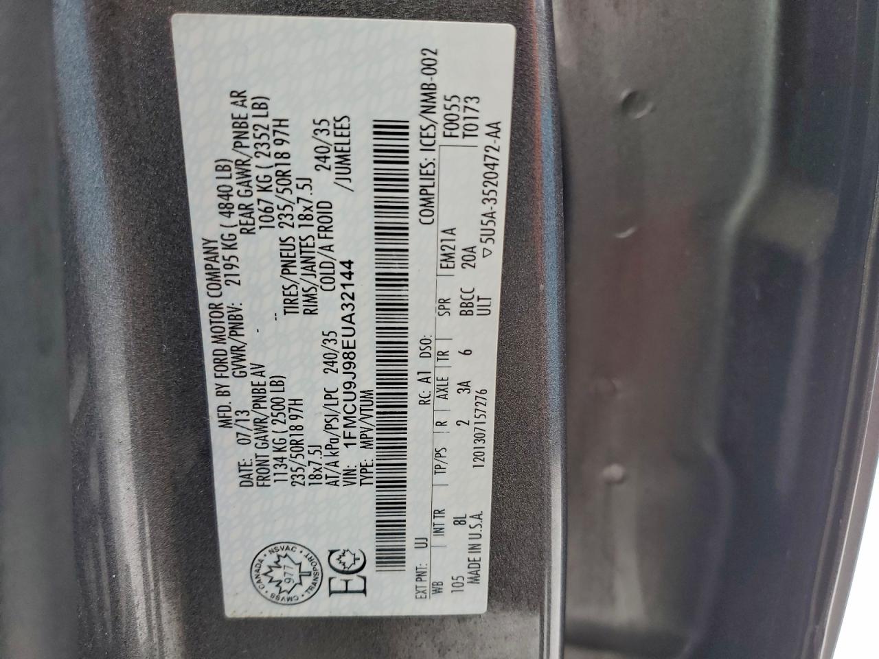 2014 FORD ESCAPE TITANIUM photo 14